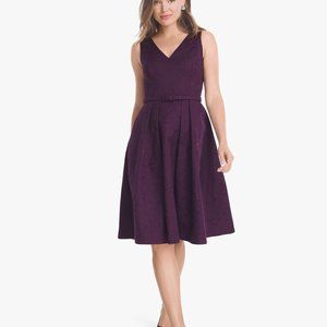 WHBM Jacquard Fit-And-Flare Dress